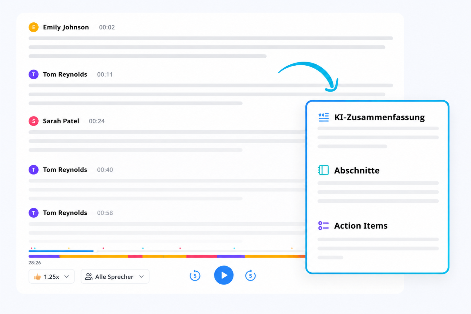 Instant transcription downloads for better documentation
